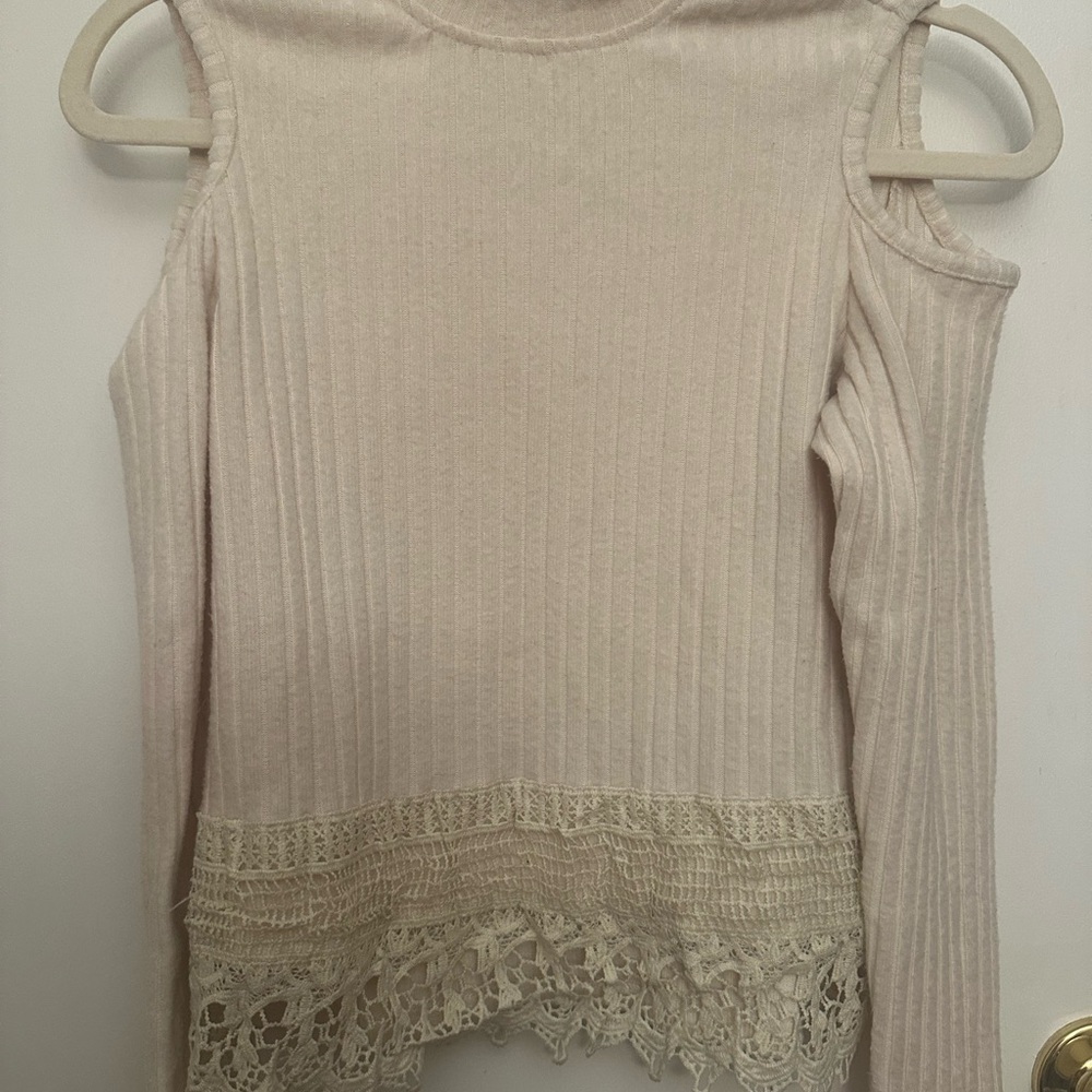 Charlotte Russe Cream Knit Sweater